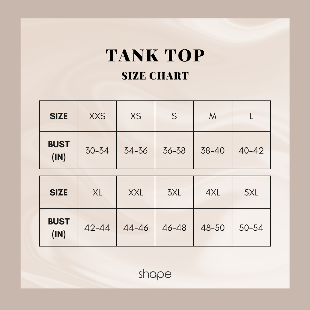 Tank Top Size Chart