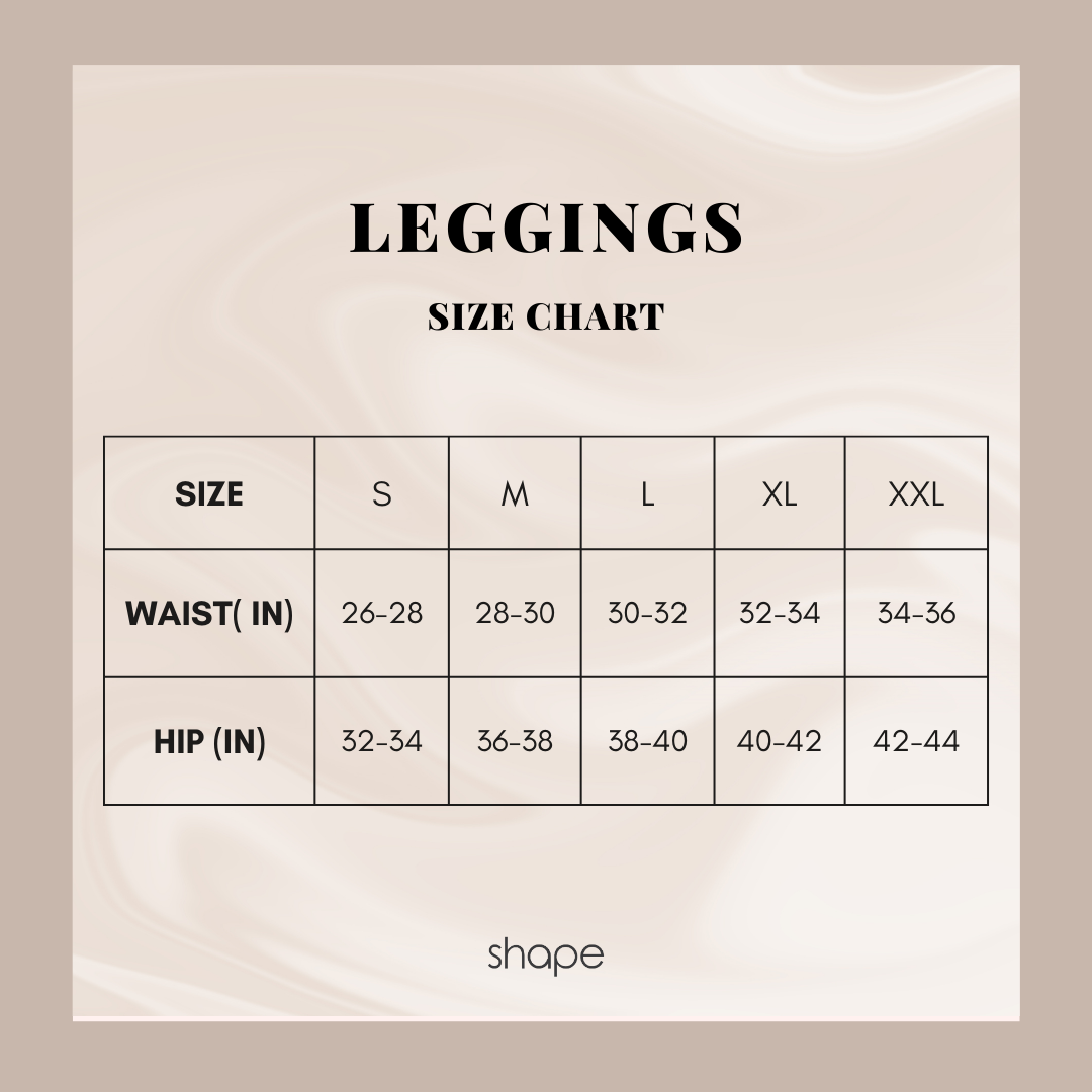 Leggings Size Chart