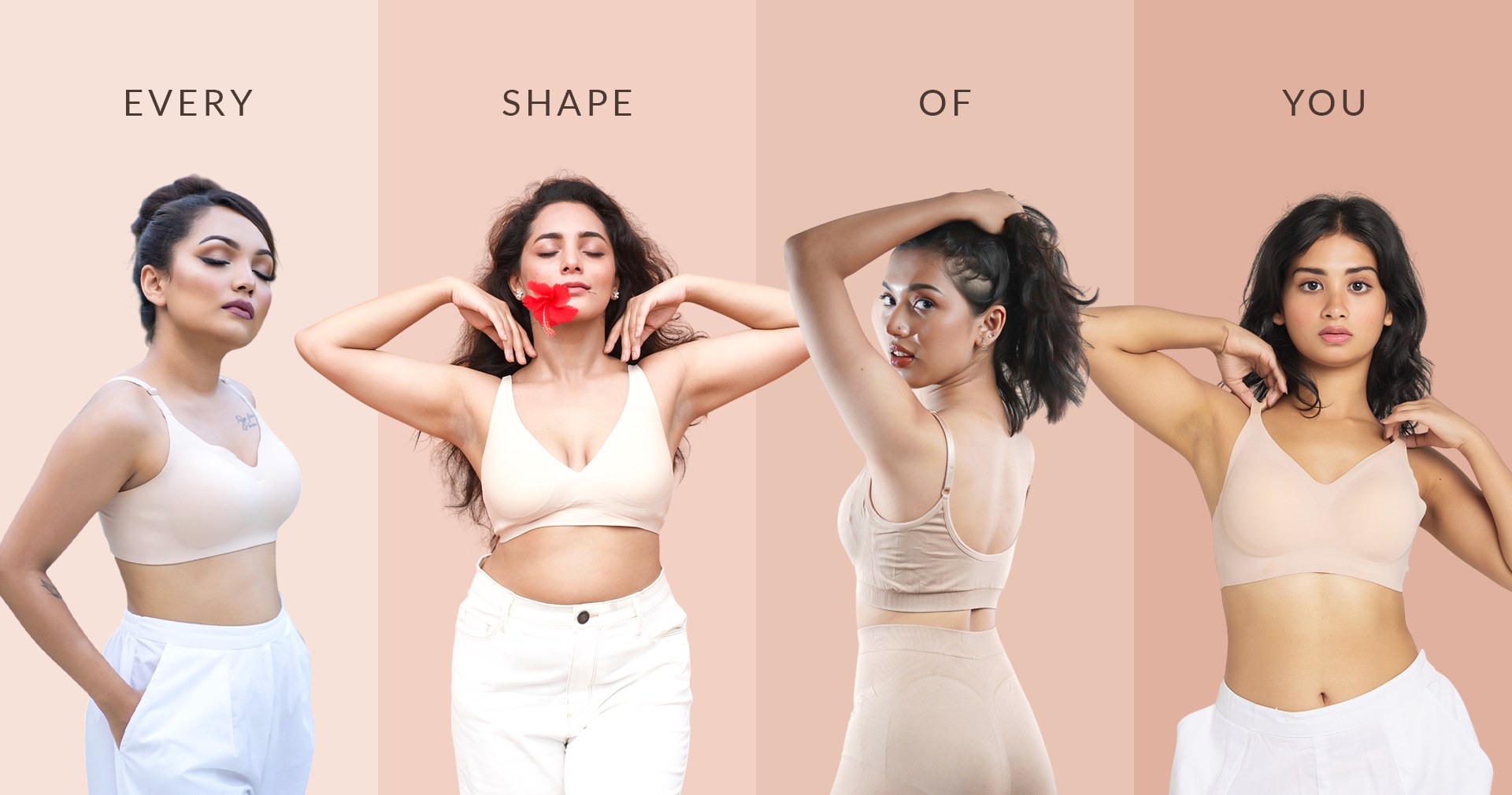 Every shape of you: four women wearing SHAPE seamless bras