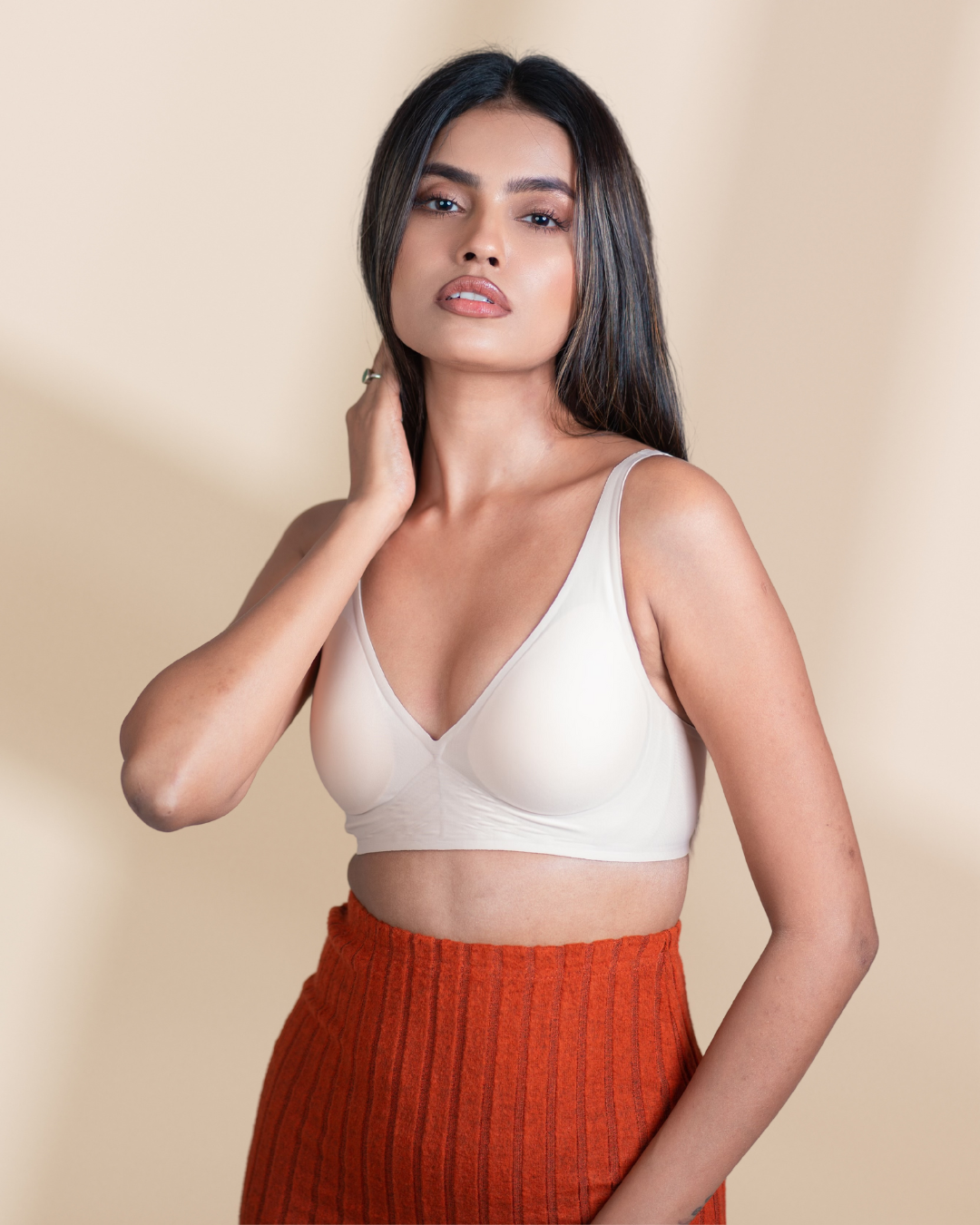 SHAPE bras in the nude shade range: coffee, beige, brown, black