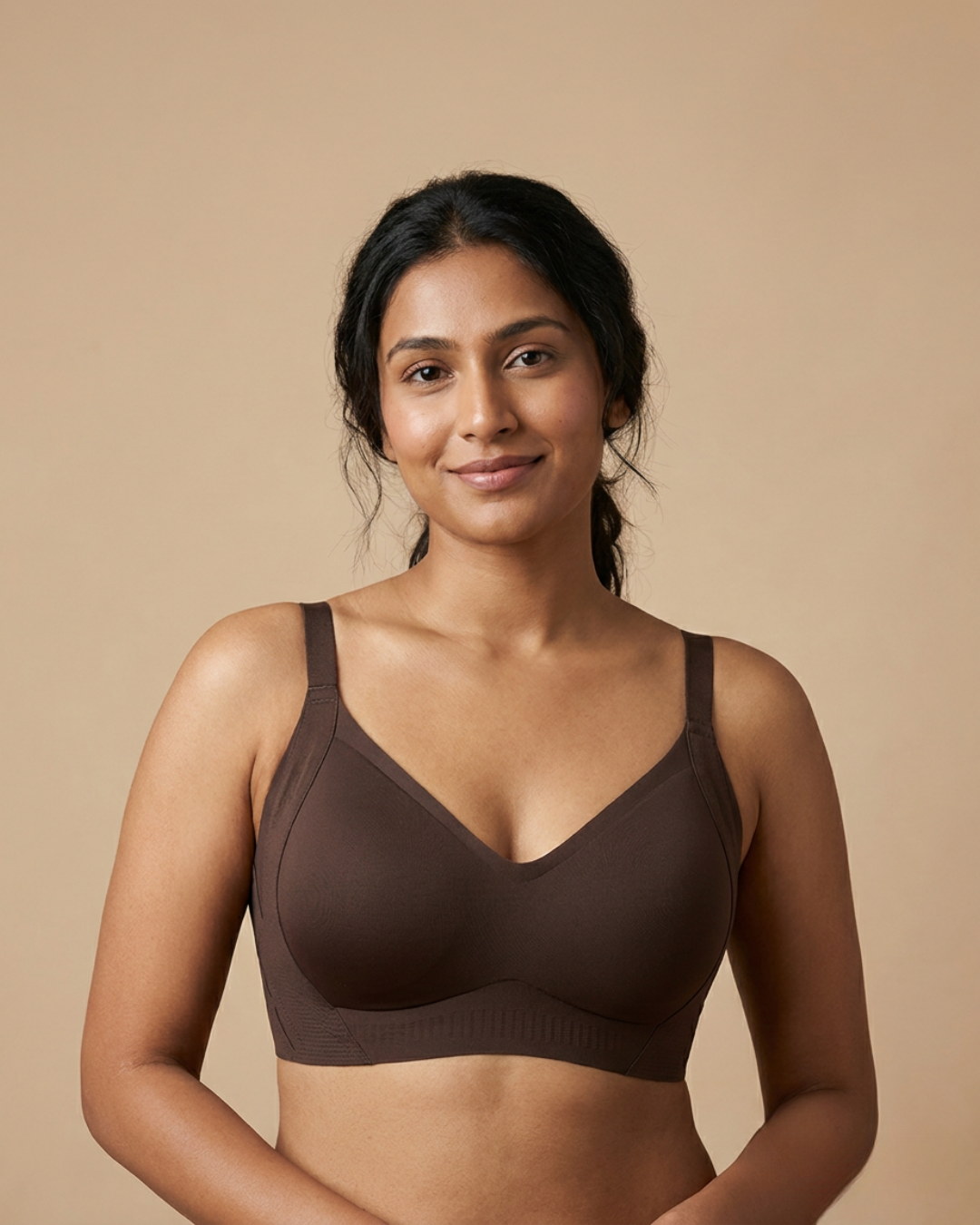 SHAPE Longwear Bra in Brown, firm band for a long day