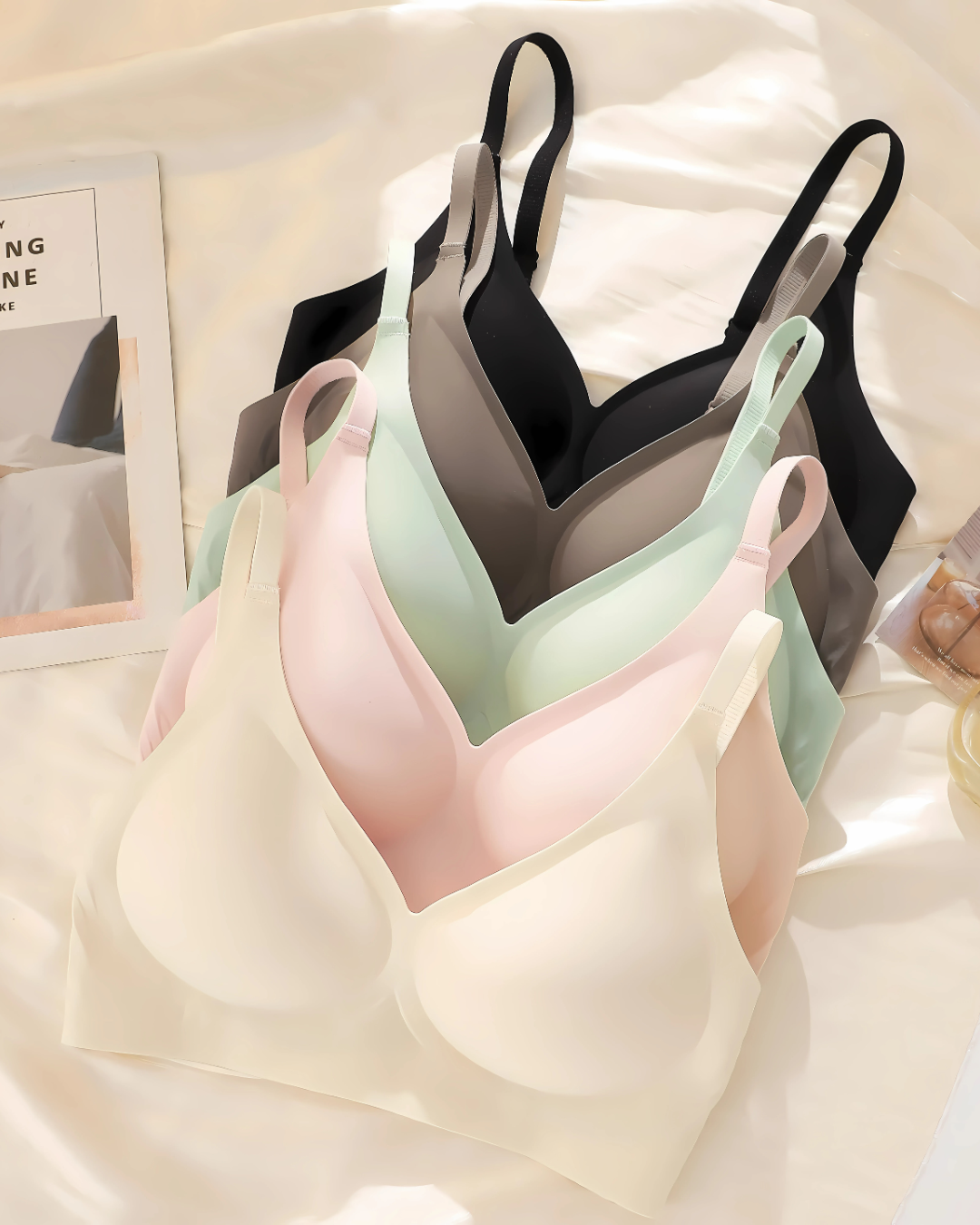 Seamless Air Bra everyday fit on a model, lightweight and wireless, SHAPE