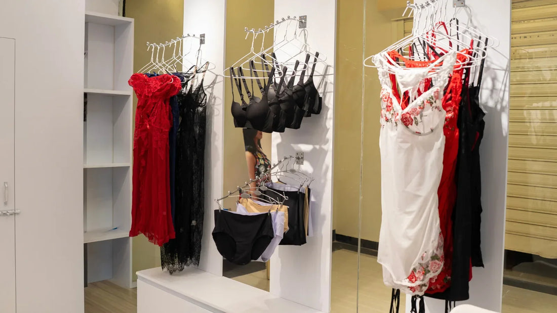 SHAPE Lingerie Banani store interior with bra wall and lingerie display