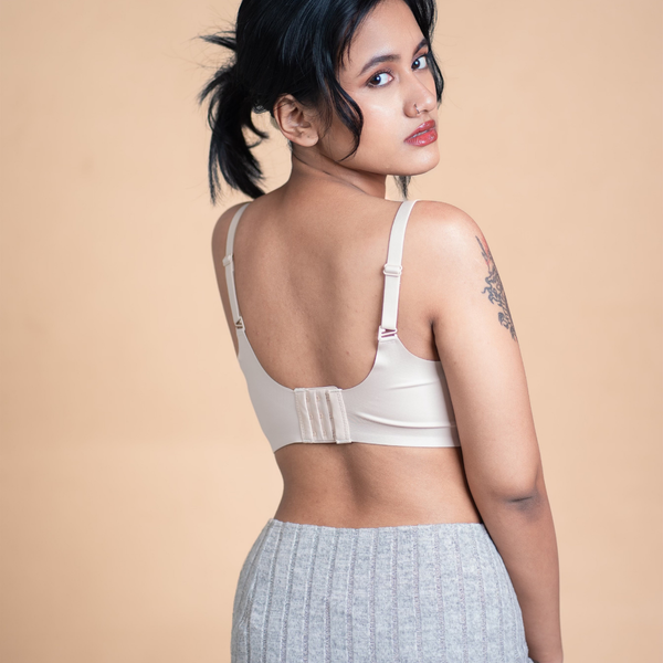 SHAPE Signature Seamless Bra worn by a model, soft everyday wireless coverage