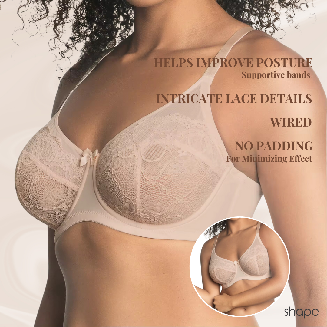 Wired Minimizer Bra in Nude
