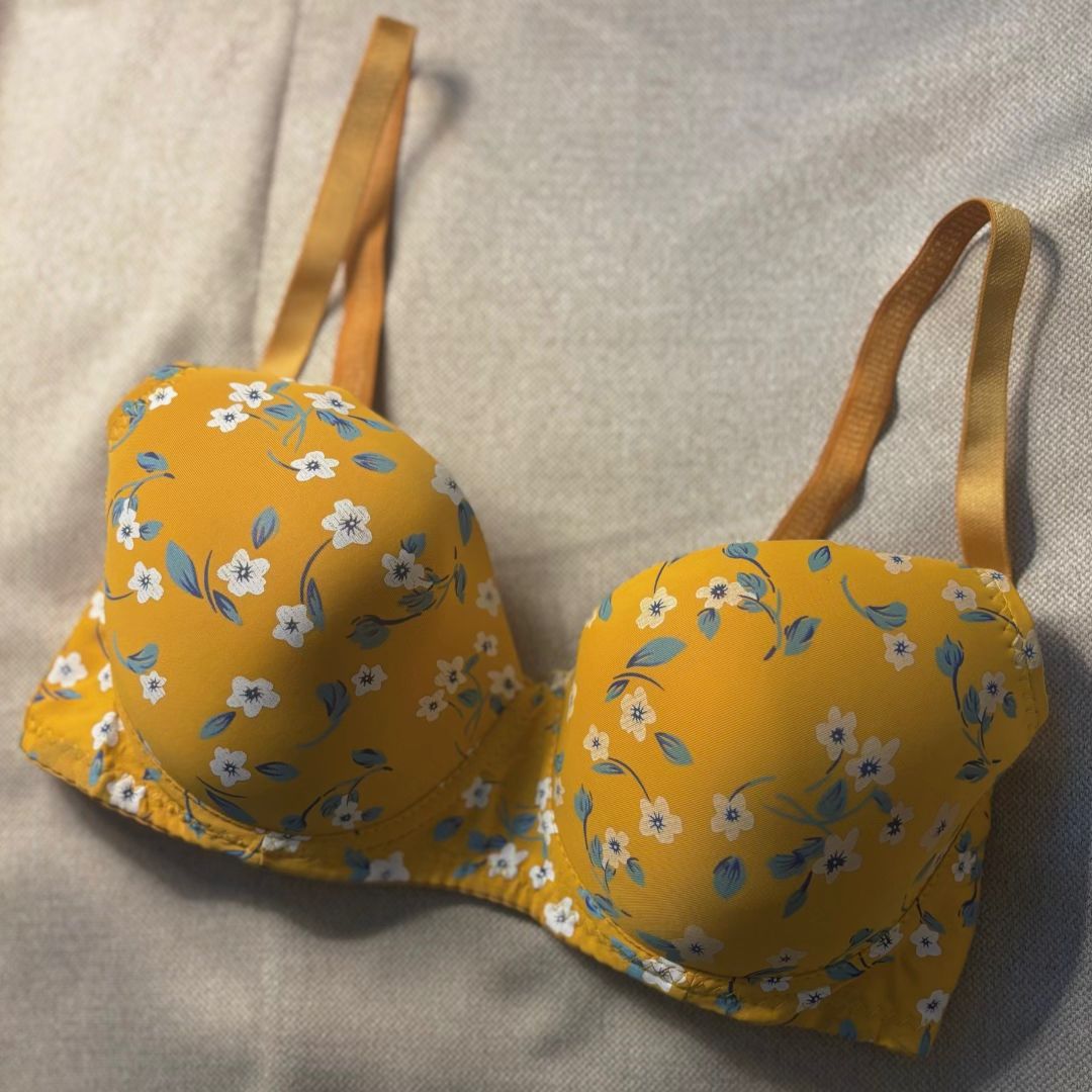 Daisy Push Up Bra in Maroon