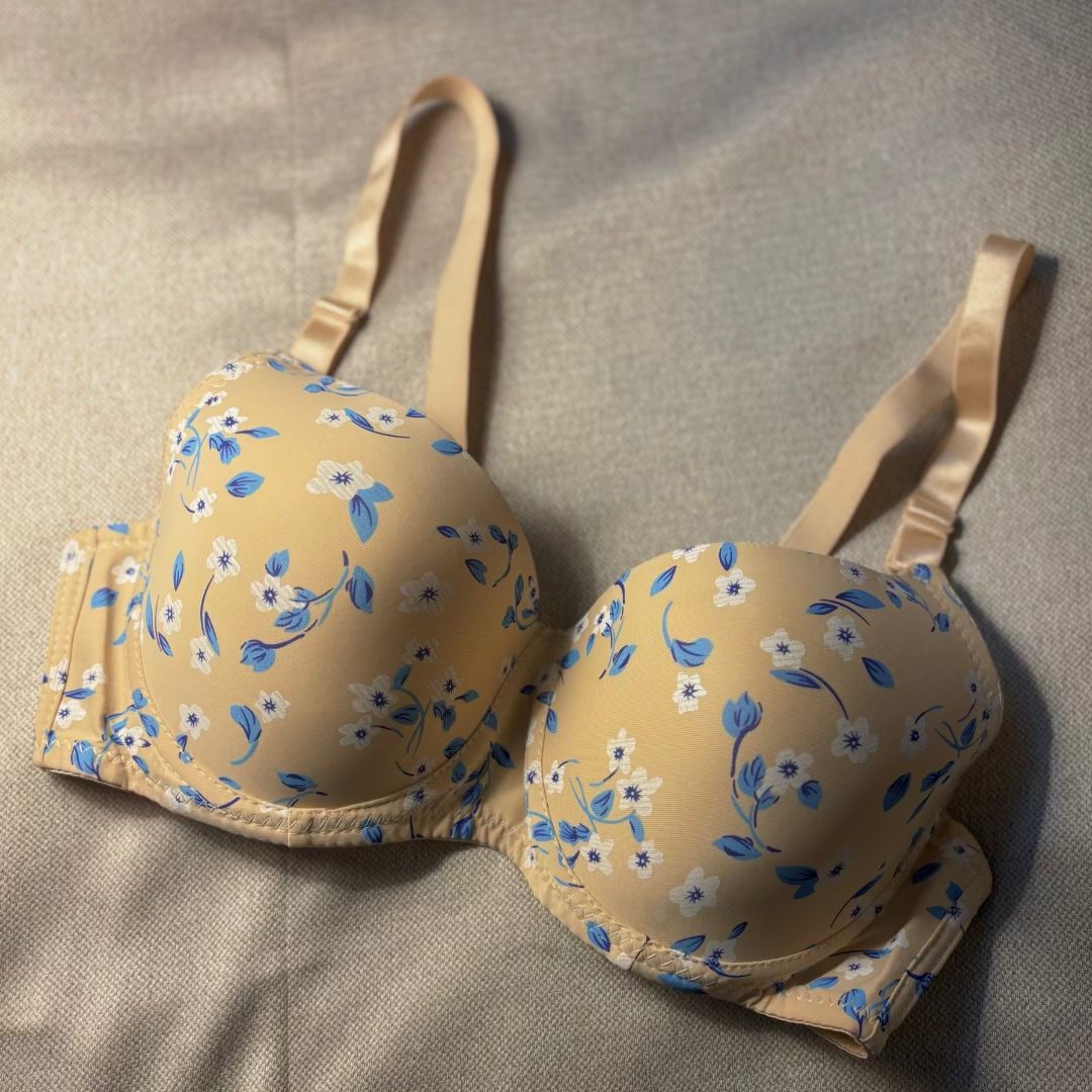 Daisy Push Up Bra in Blue