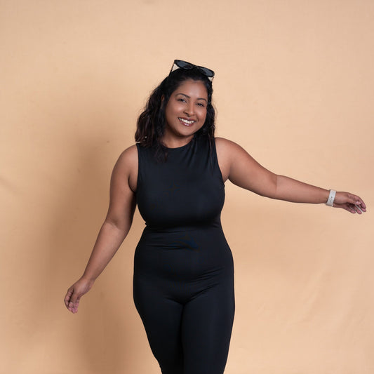 Sleeveless Jumpsuit in Brown