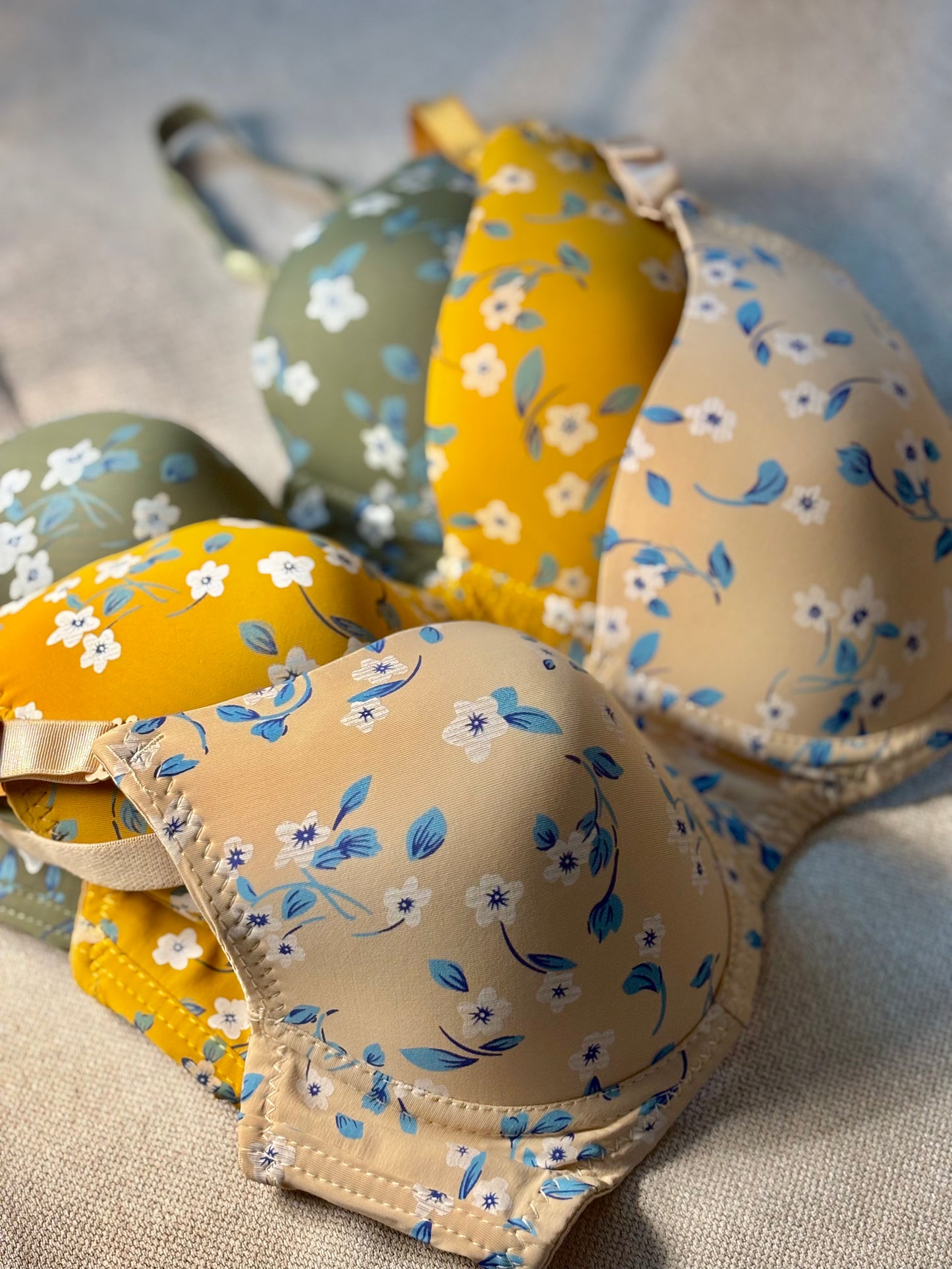 Daisy Push Up Bra in Beige