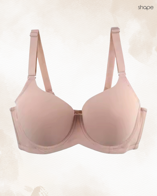 Comfort Curve Bra in Pink, front view — SHAPE Lingerie