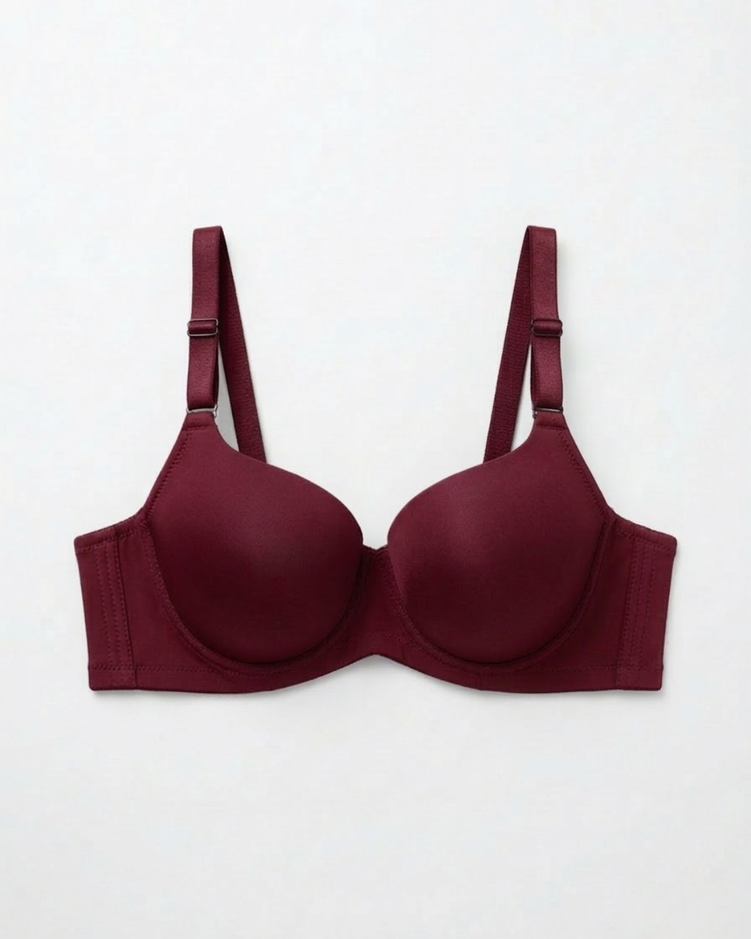 Woman wearing Comfort Curve Bra in maroon SHAPE