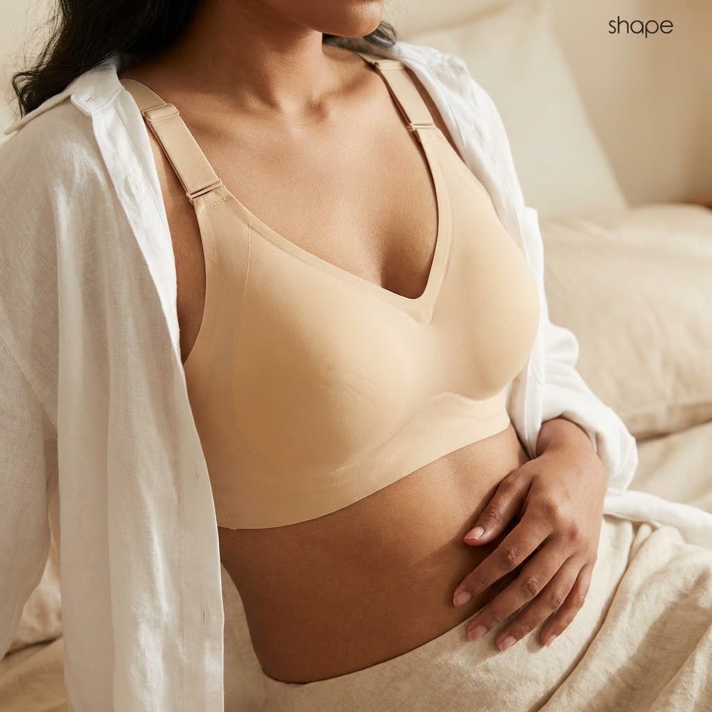 SHAPE Plus Size Sculpting Bra in Black, product shot