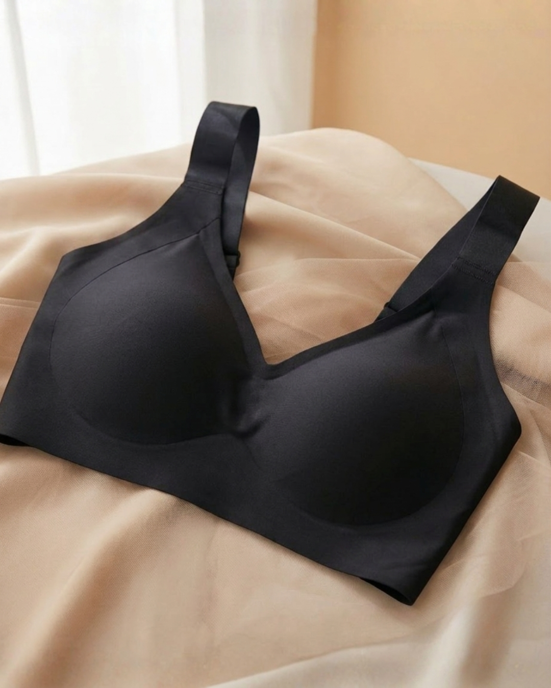 Plus Size Sculpting Bra worn by a model, SHAPE