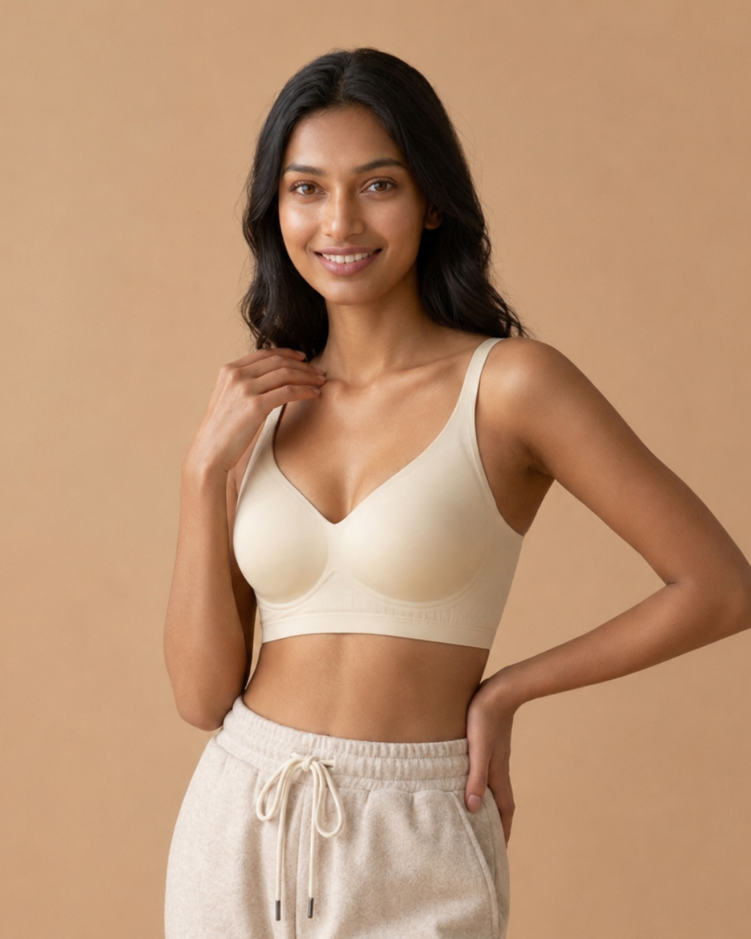 Seamless Air Bra worn by a model, SHAPE