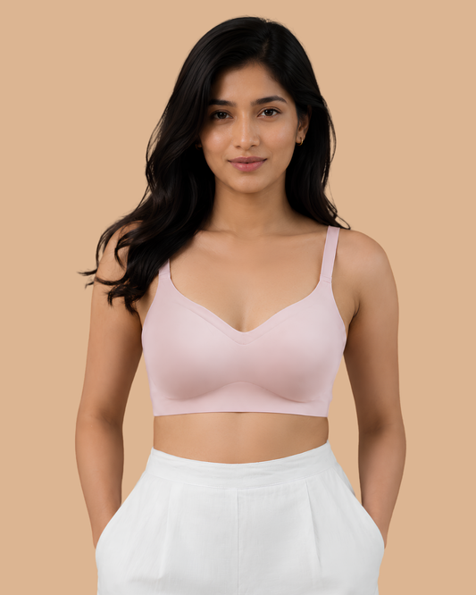 Signature Seamless Bra worn by a model, SHAPE