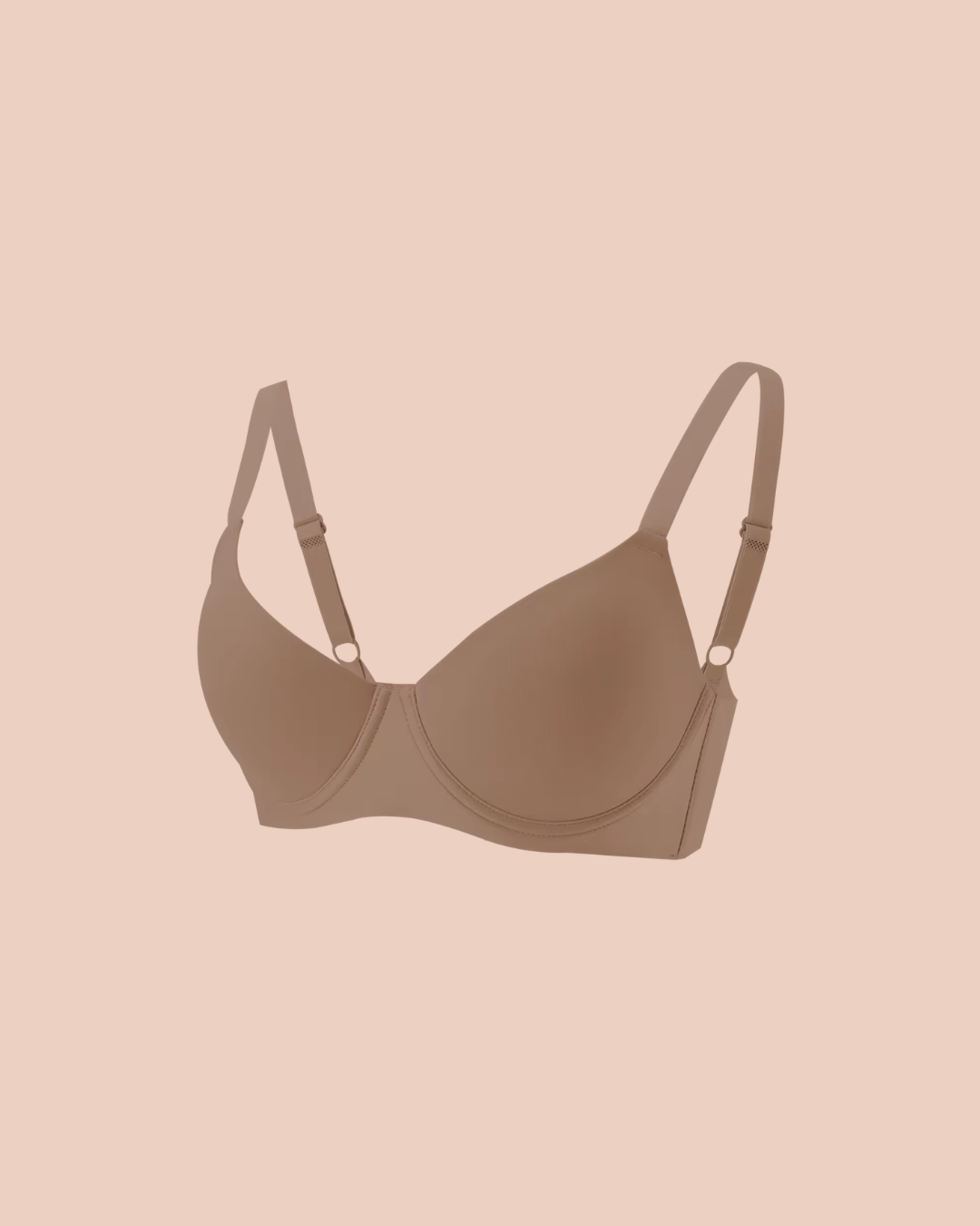 T-Shirt Push Up Bra in Brown, flat lay product view, SHAPE Lingerie