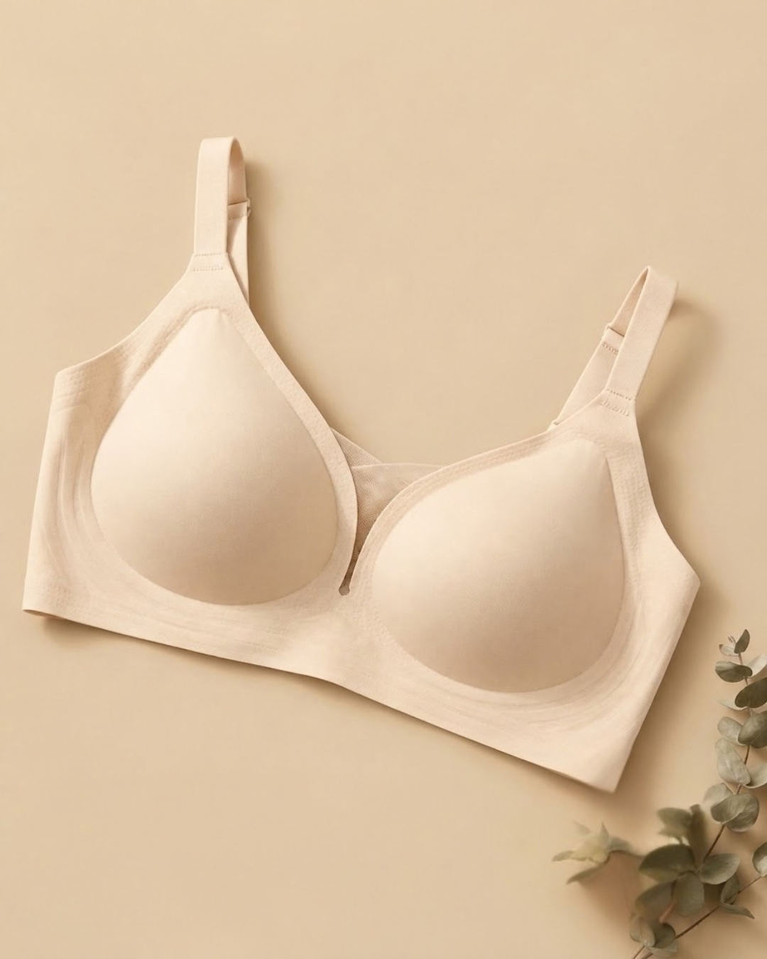VLite Seamless Bra in Beige, flat lay, SHAPE Lingerie